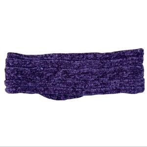 Soft Knit Purple Ear Warmer Headband Head Wrap One Size